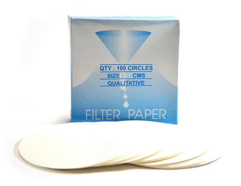 [Australia - AusPower] - Eisco Labs Premium Qualitative Filter Paper, 9cm Dia, Medium Speed (85 GSM), 10μ (10 Micron) Pore Size - Pack of 100 