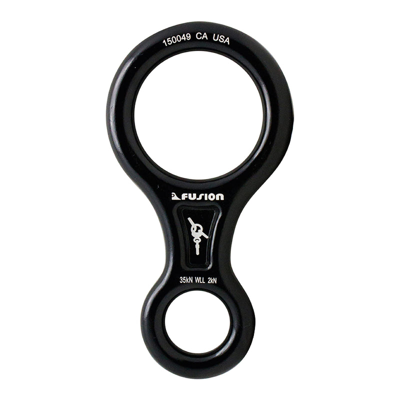 [Australia - AusPower] - Fusion Climb Aluminum Figure 8 Descender Rigging Plate Black Heavy Duty, Large 