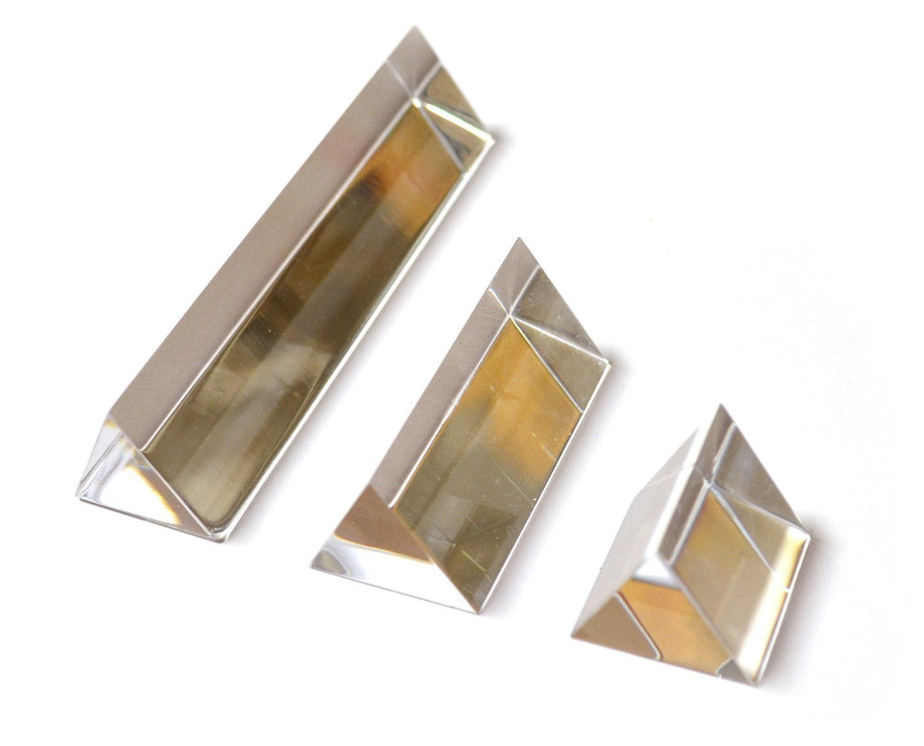 [Australia - AusPower] - Eisco Labs Equilateral Acrylic Prisms With 1 inch Sides, Set of 3 Prisms - 1 Inch, 2 Inch, and 4 Inch Lengths 