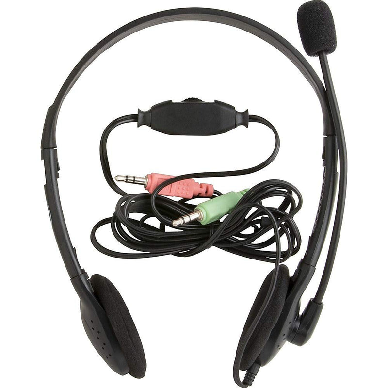 [Australia - AusPower] - Compucessory Lightweight Stereo Headphones with Mic, Black 