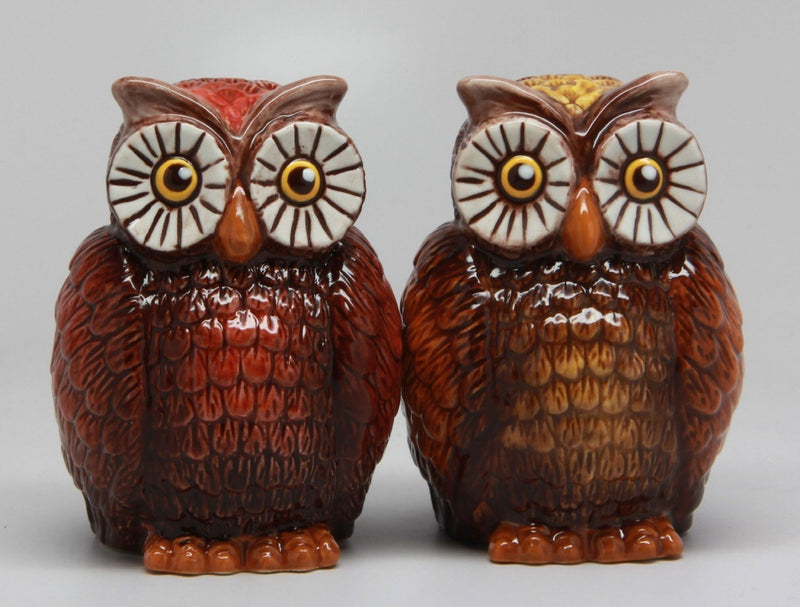 [Australia - AusPower] - Pacific Trading Owls Ceramic Salt and Pepper Shaker Set 