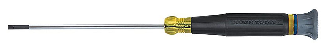 [Australia - AusPower] - Klein Tools 614-4 Flat Screwdriver, Precision Electronics Screwdriver, 1/8-Inch Cabinet Tip, 4-Inch Shank 1/8 Slotted Tip, 4 inch Shank 