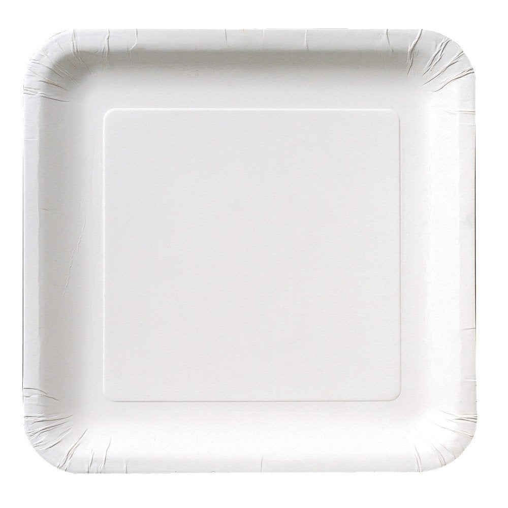 [Australia - AusPower] - Creative Converting 453272 Touch of Color 18 Count Square Paper Lunch Plates, White , 7.25" - 7.25" 