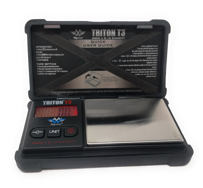 [Australia - AusPower] - My Weigh Triton T3 660g x 0.1g Digital Scale w/Durable Rubber Case 