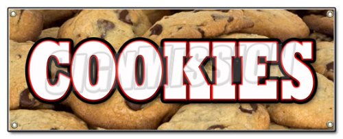 [Australia - AusPower] - Cookies Banner Sign Fresh Baked Homemade Warm Delicious Chocolate chip Oatmeal 