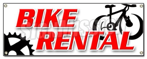 [Australia - AusPower] - Bike Rental Banner Sign Bicycle Shop Repair Rent Scooter Cycle Helmet Shoes 