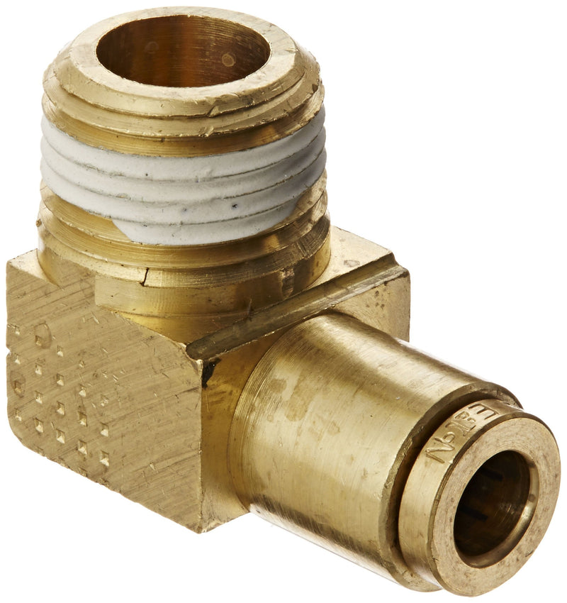 [Australia - AusPower] - Eaton Weatherhead 1869X4X6 Brass CA360 D.O.T. Air Brake Tube Fitting, 90 Degree Elbow, 3/8" NPT Male x 1/4" Tube OD 