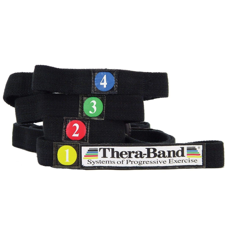 [Australia - AusPower] - TheraBand Stretch Strap with Loops to Increase Flexibility, Dynamic Stretching Tool for Athletes Including Dancers, Cheerleaders, Gymnasts, Runners, Pilates and Yoga Elastic Stretch Out Band New Version 