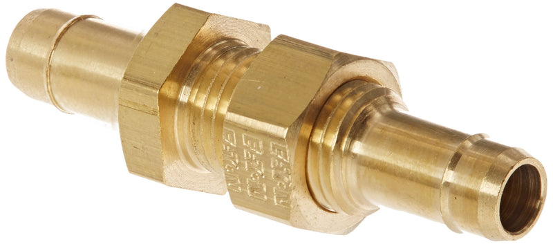 [Australia - AusPower] - Eaton Weatherhead 1074X6 Mini-Barb CA360 Brass Fitting, Bulkhead Union, Straight, 3/8" Tube OD 