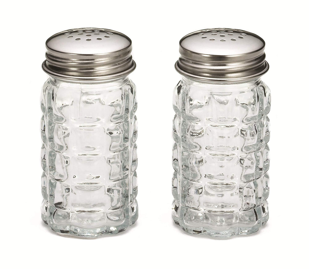 [Australia - AusPower] - Tablecraft Nostalgia Glass Salt and Pepper Shakers with S/S Tops 