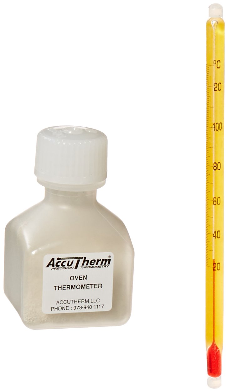 [Australia - AusPower] - Thermco ACCOV070S Accu-Safe Enclosed Chamber Red Spirit Filled Thermometer, Oven, Coated, 20 to 130°C Range, 1.0°C Division, 135mm Height 