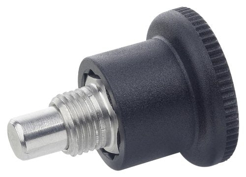 [Australia - AusPower] - GN 822 Series Stainless Steel Lock-Out Type C Mini Indexing Plunger with Hidden Lock Mechanism, M8 x .75mm Thread Size, 5mm Thread Length, 4mm Item Diameter 