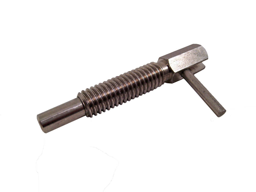 [Australia - AusPower] - LRHS Series Stainless Steel Lock-Out Type Hand Retractable Spring Plunger with L Handle, Without Patch, 1/4"-20 Thread Size, 0.80" Thread Length 