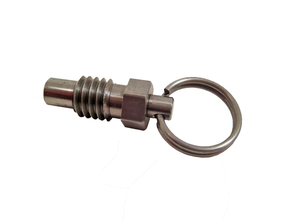 [Australia - AusPower] - WN 717.10 Series Stainless Steel Non Lock-Out Type Stubby Hand Retractable Spring Plunger with Pull Ring, 1/2"-13 Thread, 0.56" Thread Length 