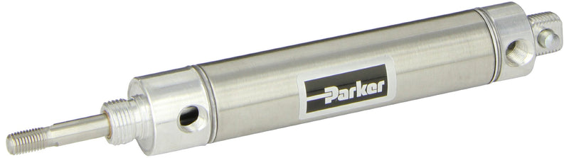 [Australia - AusPower] - Parker 1.06DPSR03.0 Stainless Steel Air Cylinder, Round Body, Double Acting, Pivot & Nose Mount w/ Pivot Pin, Non-cushioned, 1-1/16 inches Bore, 3 inches Stroke, 5/16 inches Rod OD, 1/8" NPT Port 