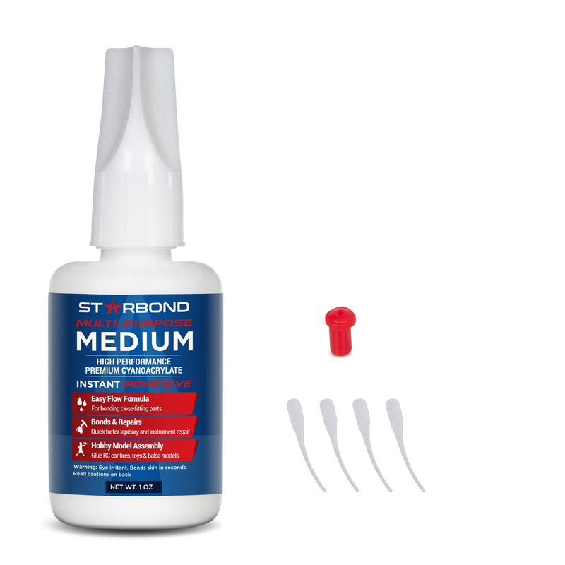 [Australia - AusPower] - Starbond EM-150 Medium, Premium CA - Cyanoacrylate Adhesive Super Glue (for Woodturning, Pen Turning, Hobby, Lapidary, Acrylic Nails) (1 Ounce) 1 oz 