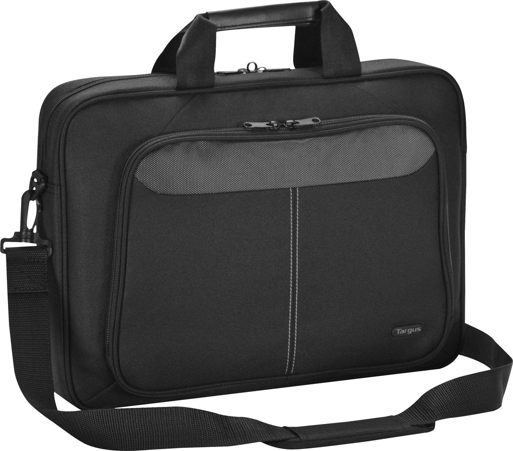 [Australia - AusPower] - Targus Intellect Slim Slipcase Bag with Durable Water-Resistant Nylon, Two Large Exterior Pockets, Removable Shoulder Strap, Protective Sleeve for 12.1-Inch Laptop and Tablet, Black (TBT248US) 12.1 inch 