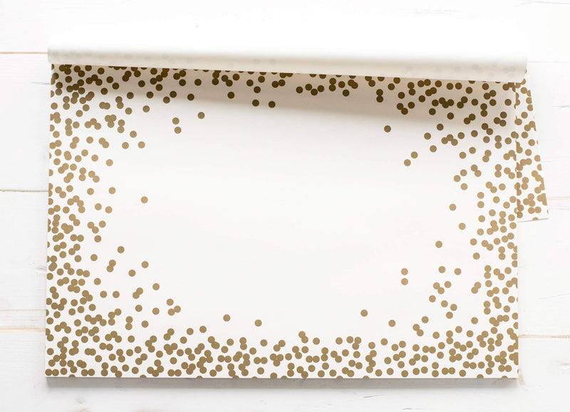 [Australia - AusPower] - Kitchen Papers Gold Confetti Disposable Paper Placemats for Table - 24 Sheets American Made 