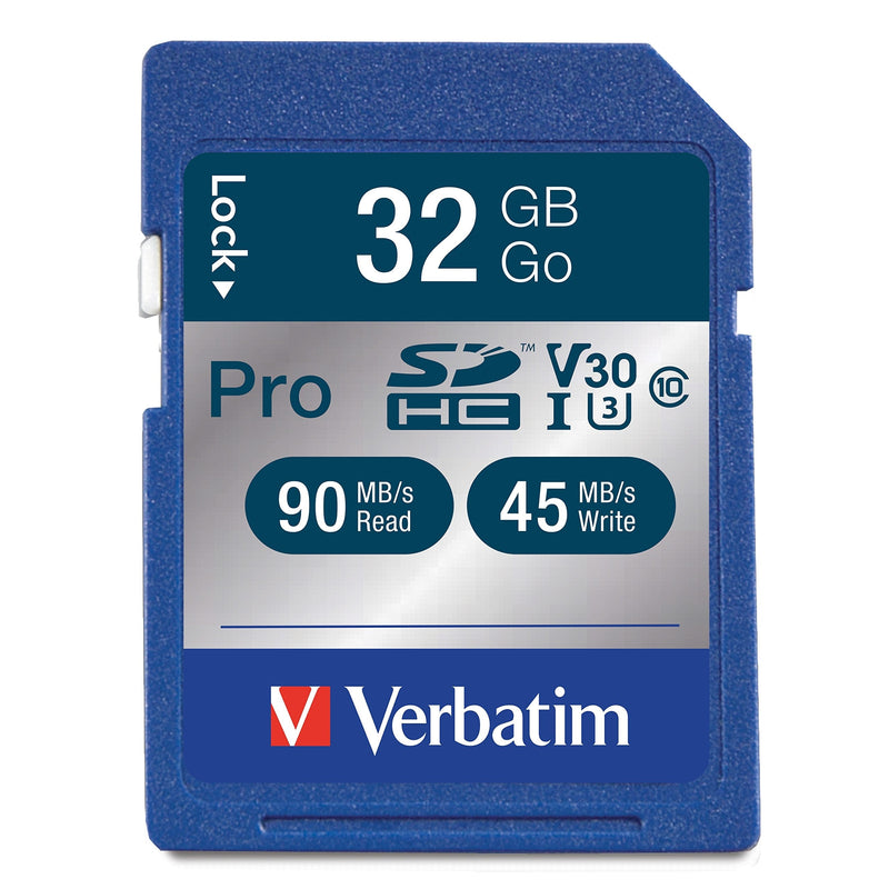 [Australia - AusPower] - Verbatim 32GB Pro 600X SDHC Memory Card, UHS-I V30 U3 Class 10 