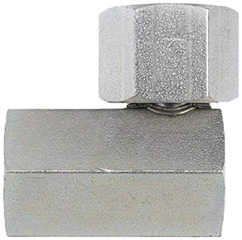 [Australia - AusPower] - Brennan Industries 1502-08-08-FG Forged Steel 90 Degree Elbow Adapter, 1/2" Female Pipe x 1/2" Female Pipe Swivel, 1.000" Hex, 0.460" Drill 