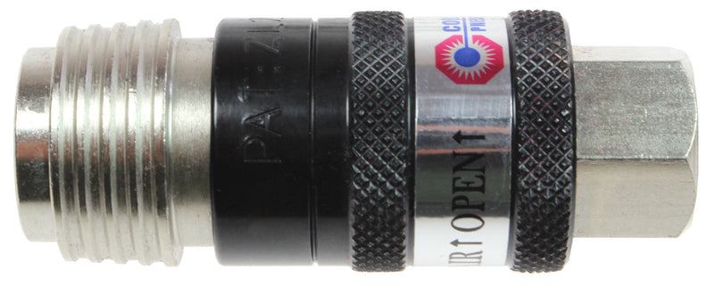 [Australia - AusPower] - Coilhose Pneumatics 150USE 5-in-1 Automatic Safety Exhaust Coupler, 1/4" Body Size, 1/4" Female NPT 1/4" FNPT 