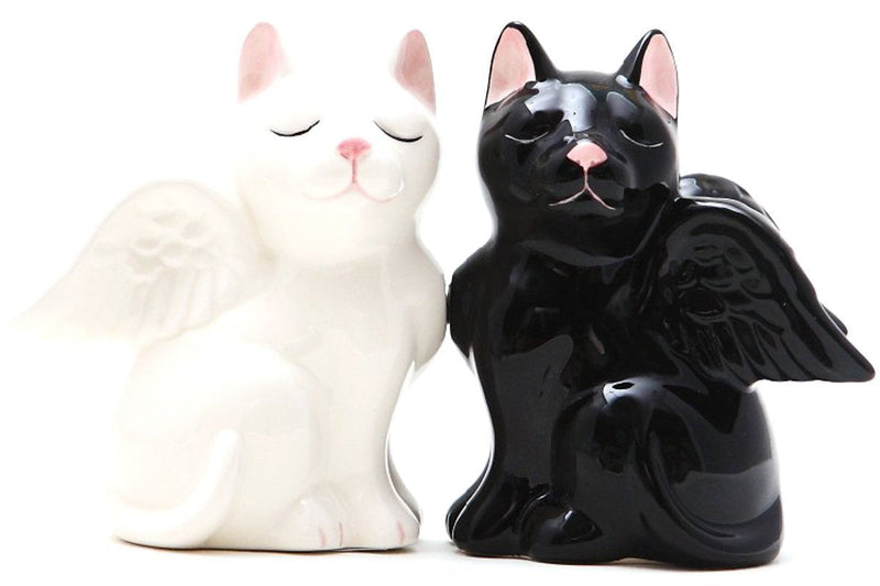 [Australia - AusPower] - Pacific Giftware 3.5 Inch Black and White Angelic Cats Salt and Pepper Shakers Set 