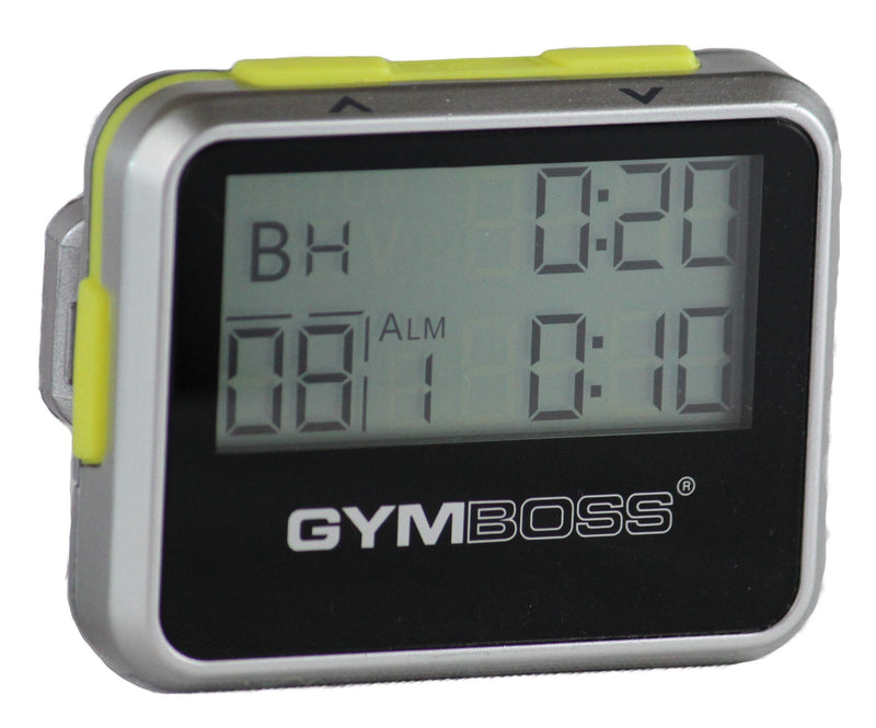 [Australia - AusPower] - Gymboss Interval Timer and Stopwatch - Silver / Yellow Metallic Gloss 