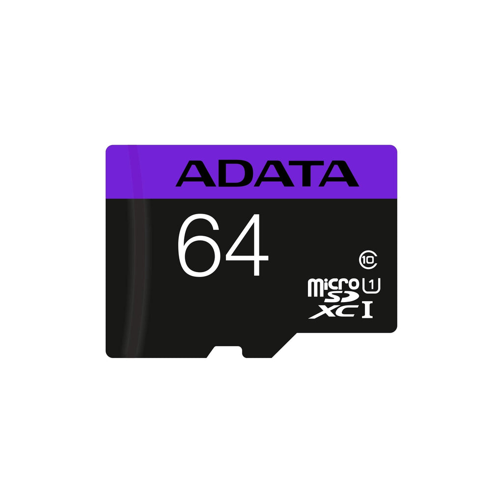 [Australia - AusPower] - ADATA Premier 64GB microSDHC/SDXC UHS-I U1 Class 10 Memory Card with Adapter (AUSDX64GUICL10-RA1) 64 GB 50 MB/s 