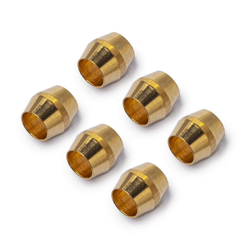 [Australia - AusPower] - LTWFITTING 1/8-Inch Brass Compression Sleeves Ferrels,Brass Compression Fitting(Pack of 50) 