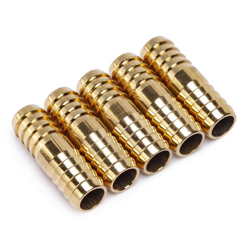 [Australia - AusPower] - LTWFITTING Brass Barb Splicer Mender 1/2-Inch ID Hose Fitting Air Water Fuel Hose Joiner(Pack of 5) 