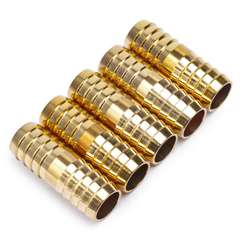 [Australia - AusPower] - LTWFITTING Brass Barb Splicer Mender 3/4-Inch ID Hose Fitting Air Boat Fuel Hose Joiner(Pack of 5) 