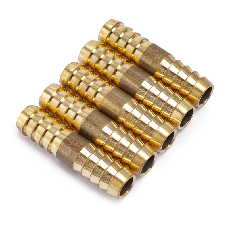 [Australia - AusPower] - LTWFITTING Brass Barb Splicer Mender 3/8-Inch ID Hose Fitting Air Water Fuel Boat(Pack of 5) 