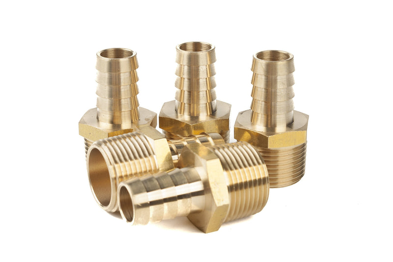 [Australia - AusPower] - LTWFITTING Brass Barb Fitting Coupler/Connector 5/8-Inch Hose ID x 3/4-Inch Male NPT(Pack of 5) 