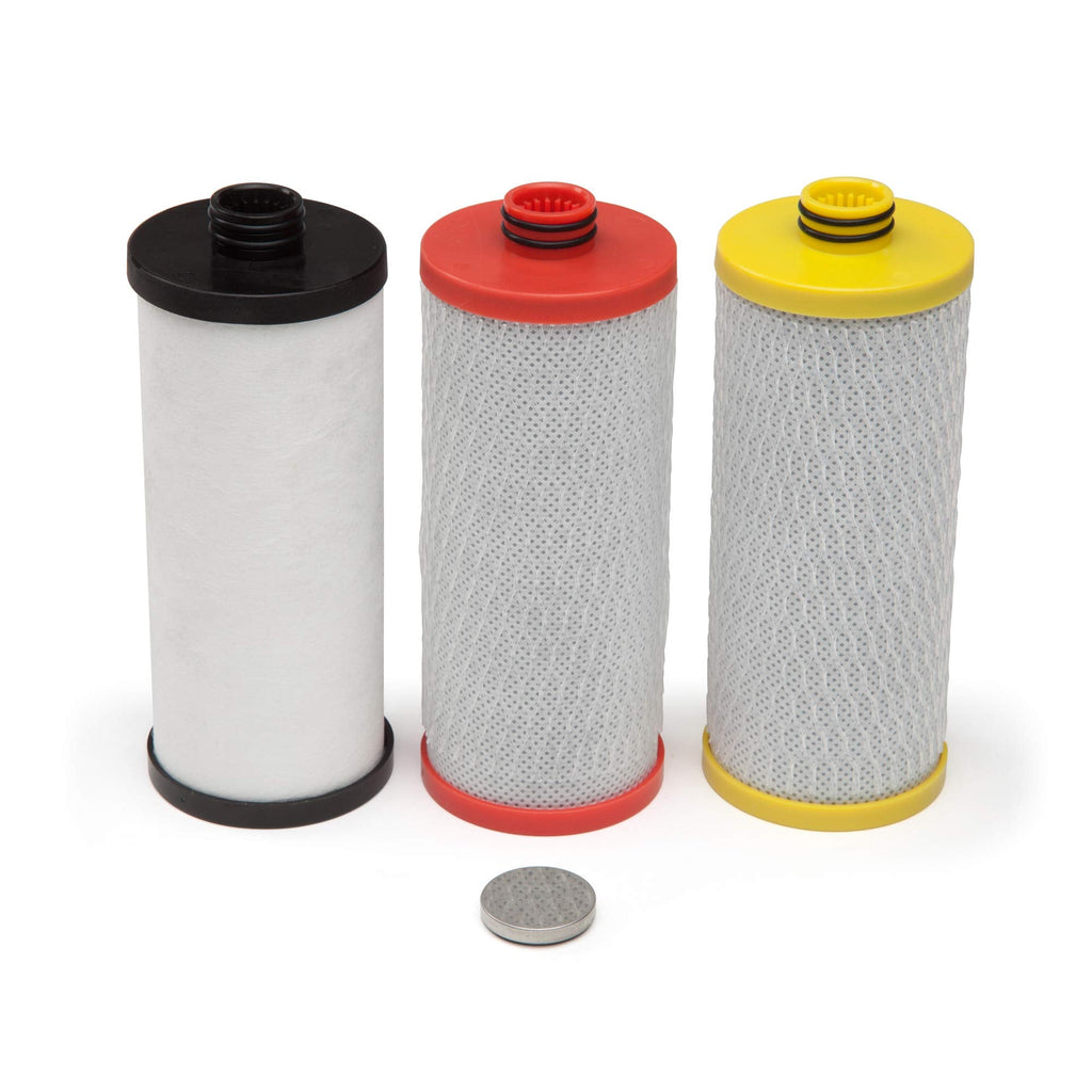 [Australia - AusPower] - Aquasana AQ AQ-5300R 3-Stage Under Sink Water Filter Replacement Cartridges, 3 Count (Pack of 1), Red, Yellow,/Black 3 Count (Pack of 1) 