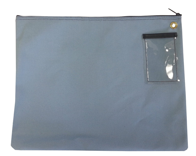 [Australia - AusPower] - Interoffice Mailer Canvas Transit Sack Zipper Bag 18w x 14w Gray/Blue 