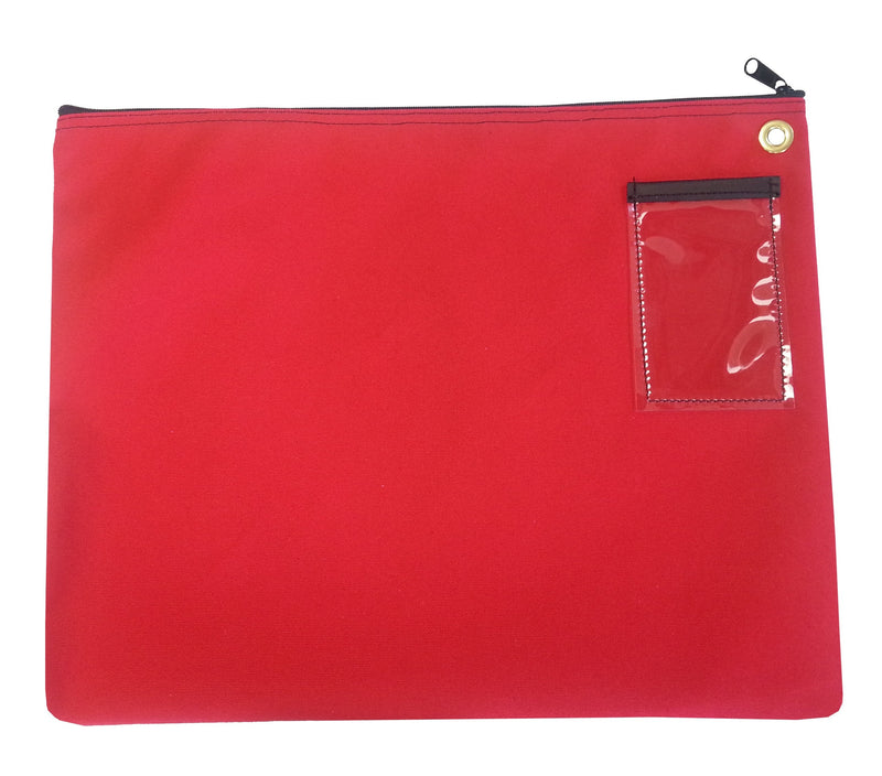 [Australia - AusPower] - Interoffice Mailer Canvas Transit Sack Zipper Bag 18w x 14h Red 