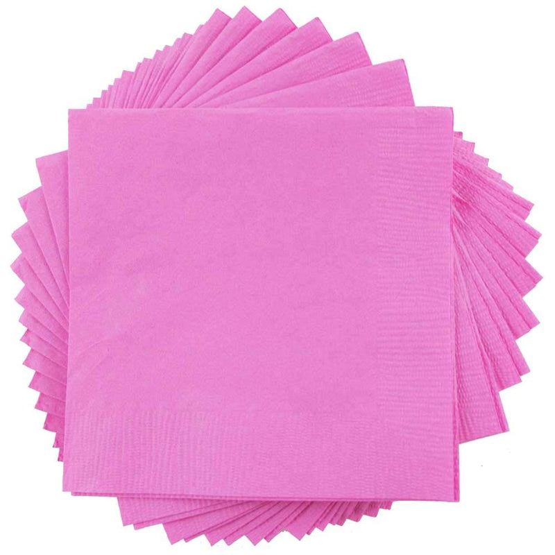 [Australia - AusPower] - JAM PAPER Small Beverage Napkins - 5 x 5 - Pink - 40/Pack 5x5 Inch (Pack of 50) 