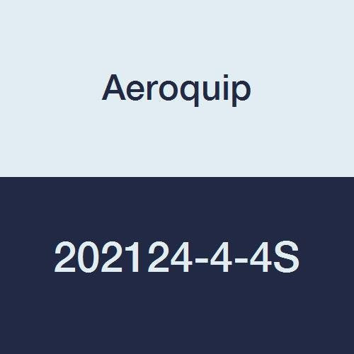 [Australia - AusPower] - Eaton Aeroquip 202124-4-4S Steel Tube Fitting, Adapter, 7/16" 42 Degree Inverted Flare x 7/16" 37 Degree Flare 