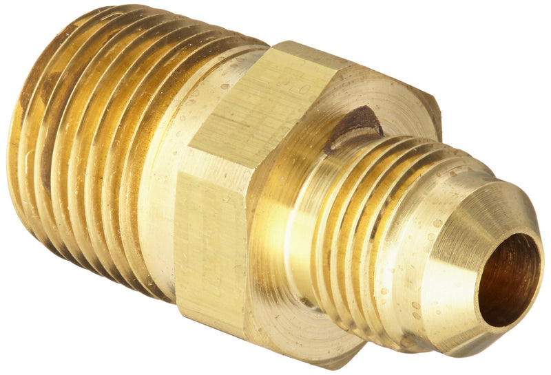 [Australia - AusPower] - Eaton Aeroquip 2000-8-6B Brass Flared Tube Fitting, Adapter, 3/8" Male SAE 45 Degree x 1/2" Male Pipe Thread 