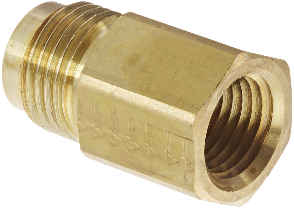 [Australia - AusPower] - Eaton Aeroquip 2001-4-6B Brass Flared Tube Fitting, Adapter, 3/8" Male SAE 45 Degree x 1/4" Female Pipe Thread 