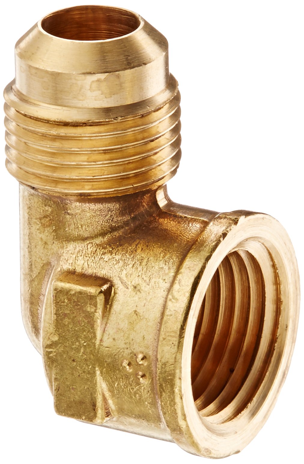 [Australia - AusPower] - Eaton Aeroquip 2002-8-8B Brass Flared Tube Fitting, 90 Degree Elbow, 1/2" Male SAE 45 Degree x 1/2" Female Pipe Thread 