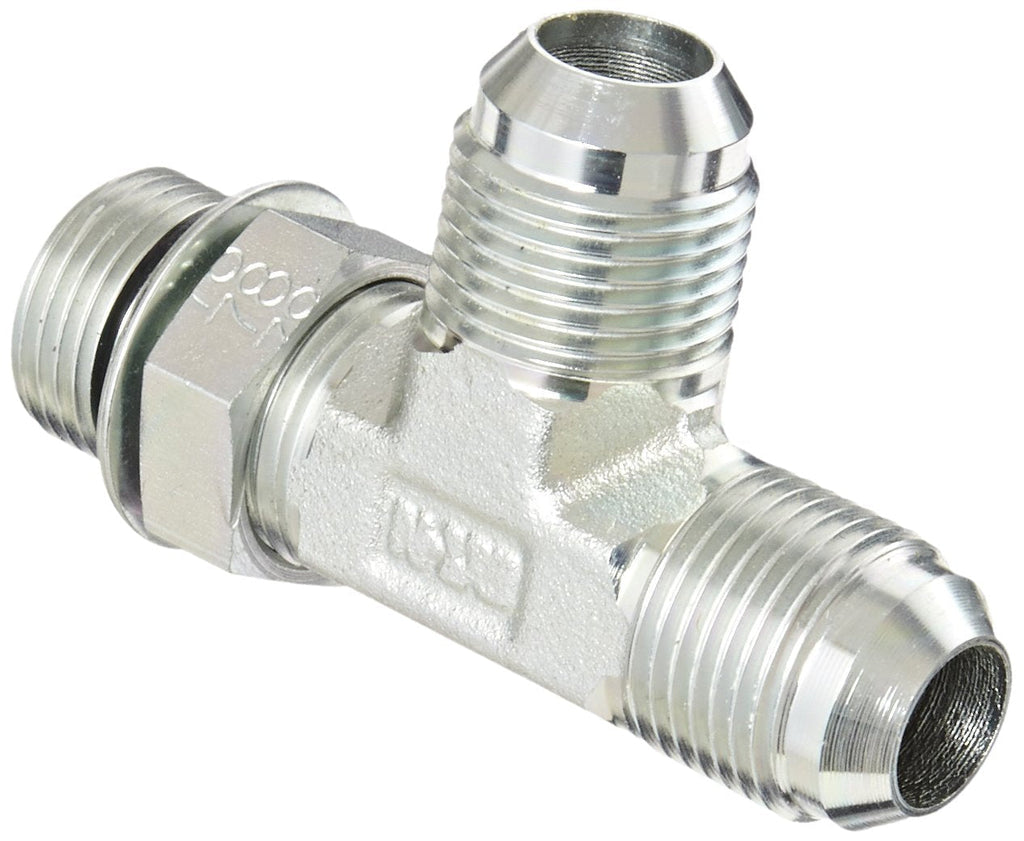 [Australia - AusPower] - Eaton Aeroquip 203005-10-10S Steel Flared Tube Fitting, Run Tee, 5/8" Male JIC x 5/8" O-Ring Boss Male 