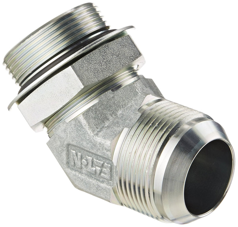 [Australia - AusPower] - Eaton Aeroquip 2061-20-20S Steel Flared Tube Fitting, 45 Degree Elbow, 1-1/4" Male JIC x 1-1/4" O-Ring Boss Male 