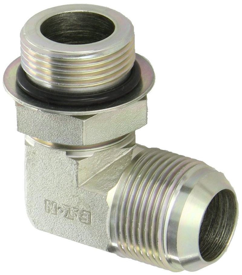 [Australia - AusPower] - Eaton Aeroquip 2062-16-16S Steel Flared Tube Fitting, 90 Degree Elbow, 1" Male JIC x 1" O-Ring Boss Male 