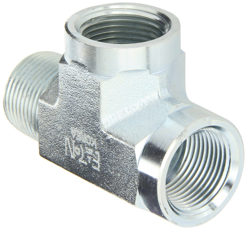 [Australia - AusPower] - Eaton Aeroquip 2092-12-12S Steel Pipe Fitting, Run Tee, 3/4" NPT Male x NPT Female x NPT Female 