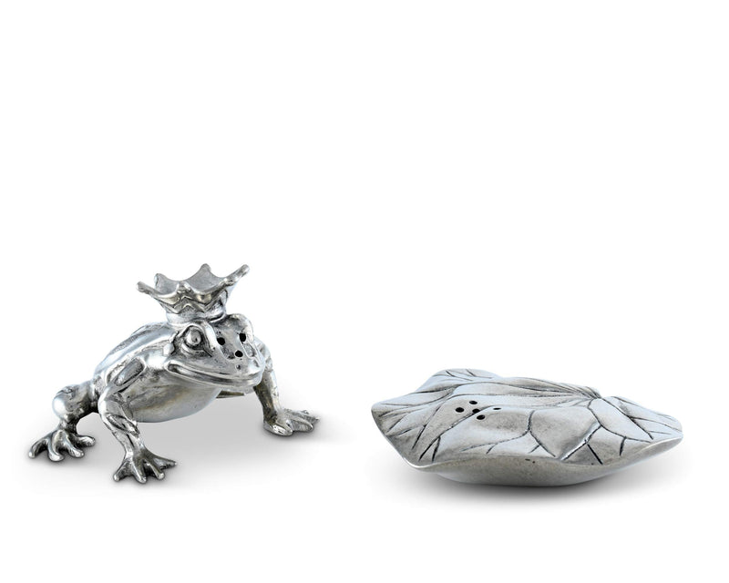[Australia - AusPower] - Vagabond House Frog Prince Salt and Pepper Shaker Set S&P Shaker 3 inch x 3 inch 