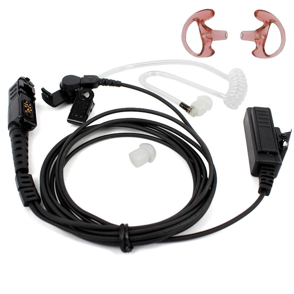 [Australia - AusPower] - 3'2 Wire Earpiece Mic Headset Mic Acoustic Tube Noise Reduction Reinforced Compatible with Motorola XPR 3000 XPR3000e XPR 3300 XPR3300e XPR 3500 XPR3500e XIR P6600 Noise Reduction Two Way Radio 