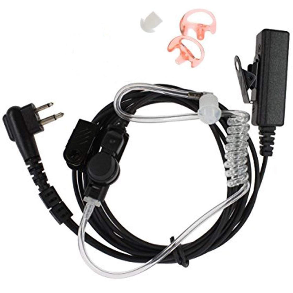[Australia - AusPower] - Two Wire Acoustic Tube Earpiece Mic Surveillance Kit Compatible with Motorola Cls1110 CLS1410 DTR410 CP100 CLS1413 CLS1450 PR400 RDU4100 RDU4160D RMU2040 RMU2080D RMU2080 Two-Way Radio Headset 