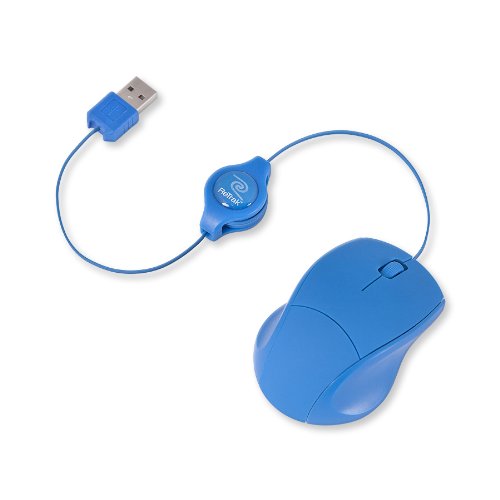 [Australia - AusPower] - ReTrak Retractable Optical Mouse, Blue (ETMOUSEBU) 