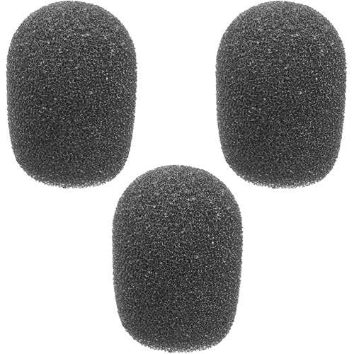 [Australia - AusPower] - Auray Foam Windscreens for 1/4" Diameter Microphones (3 Pack, Black) 
